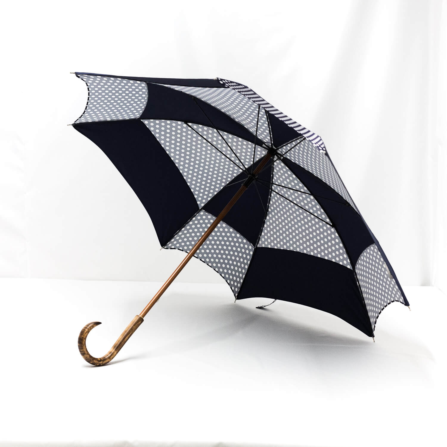 Parapluie carré pois bleu