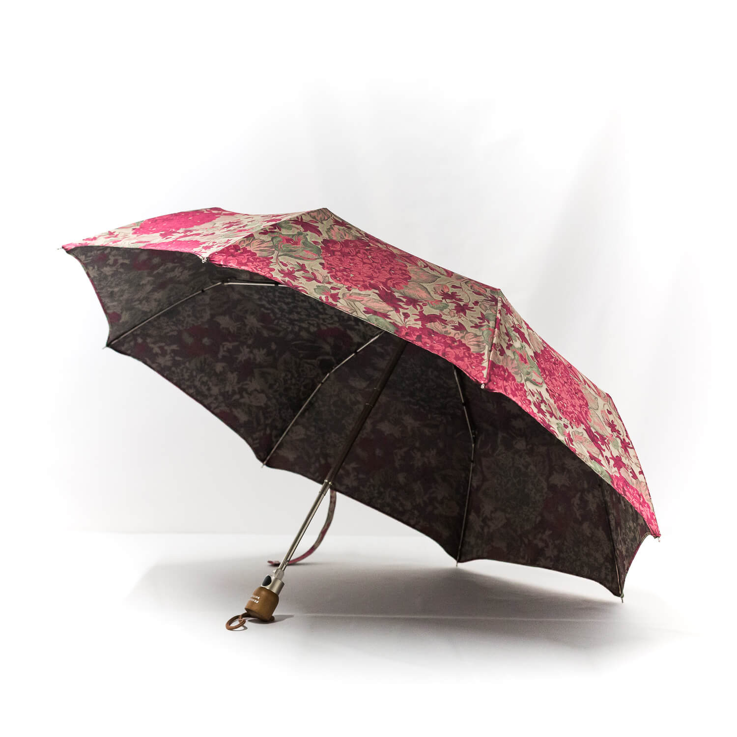 Parapluie pliant femme tissé hortensia