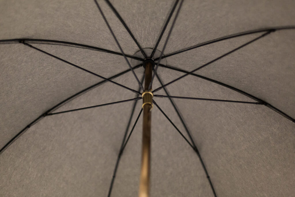Parapluie anglais tissé jean gris