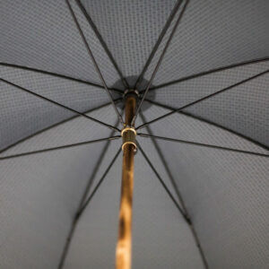 Parapluie chic anglais tissé petits carreaux gris