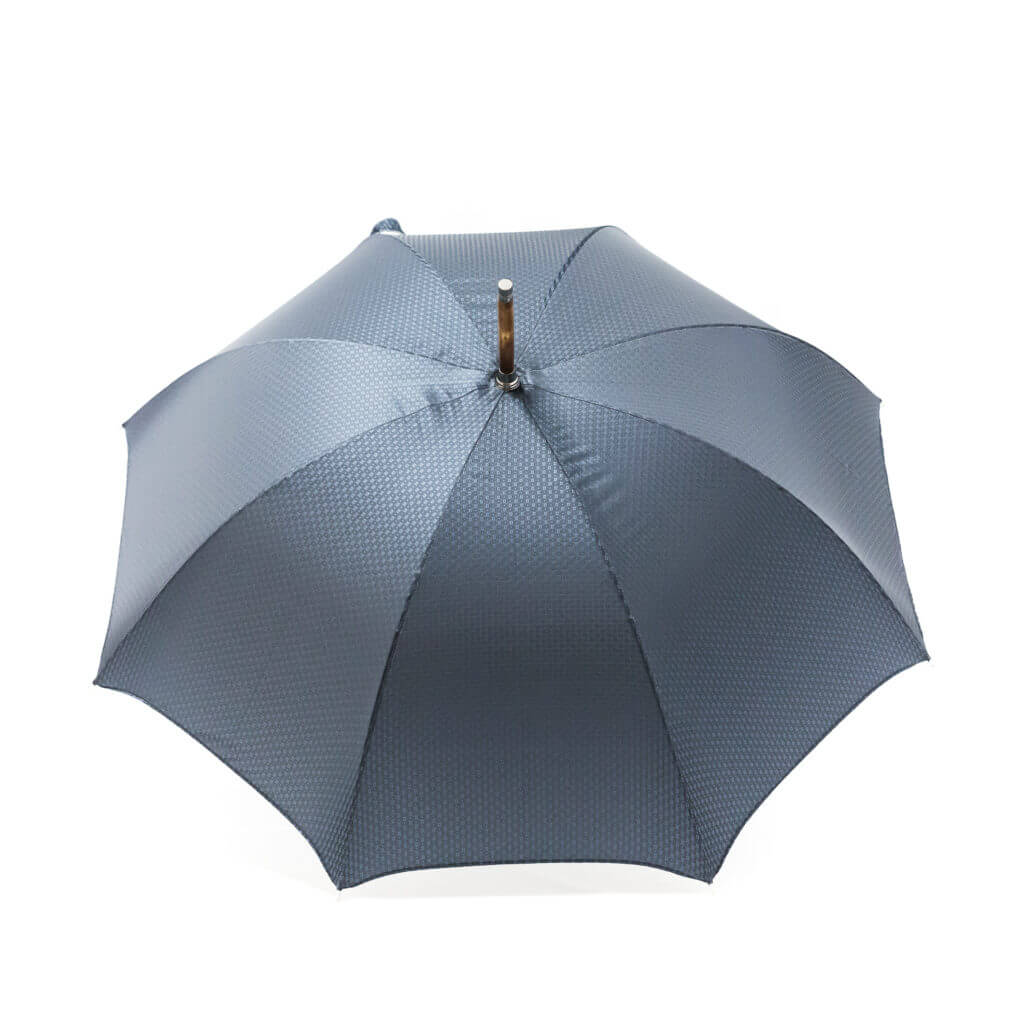 Parapluie chic anglais tissé petits carreaux bleus