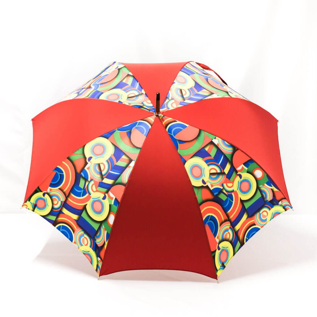 Parapluie imprimé multicolore rouge