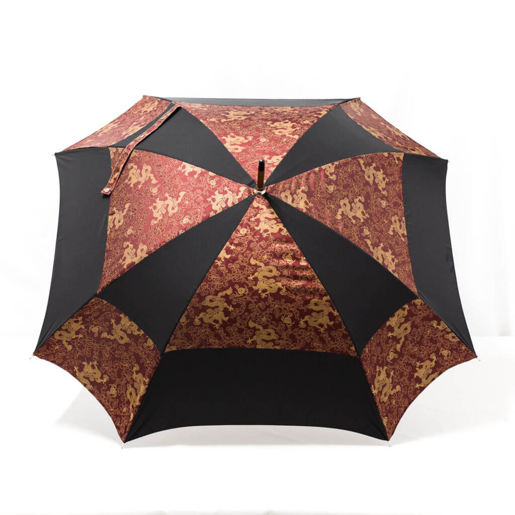 Parapluie carré dragon bordeaux