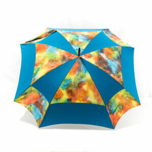 Parapluie carré batik bleu