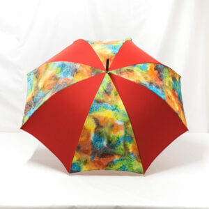 Parapluie imprimé batik rouge