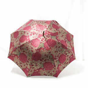 Parapluie droit tissé hortensia
