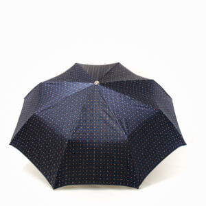 Parapluie pliant luxe femme tissé bleu